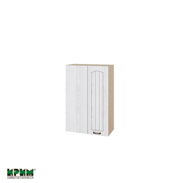 Горен модул за ъгъл с врата и рафт МФ-Бяло фладер-04-172 (ляв)