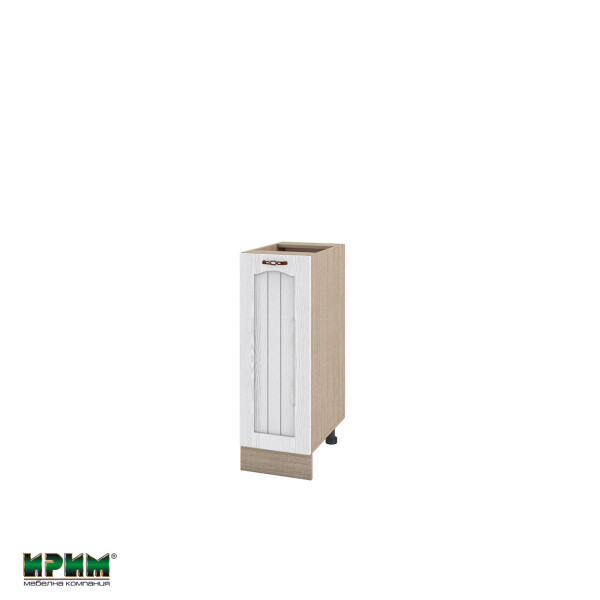 Долен модул с врата и рафт МФ-Бяло фладер-04-20 (десен)