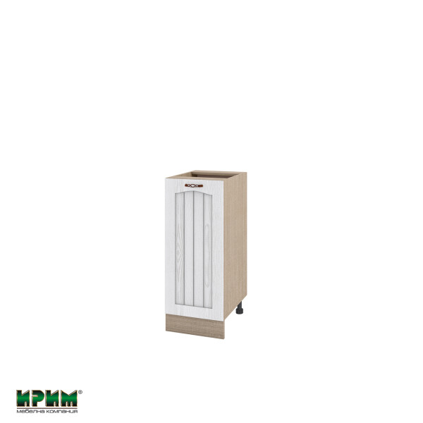 Долен модул с врата и рафт МФ-Бяло фладер-04-40 (десен)