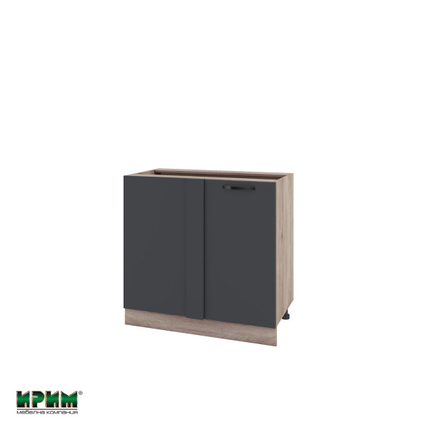 Долен модул за ъгъл с врата и рафт АРФ-Карбон мат-11-42