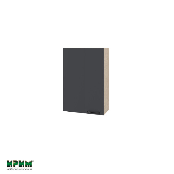 Горен модул за ъгъл с врата и рафт МФ-Карбон мат-11-122