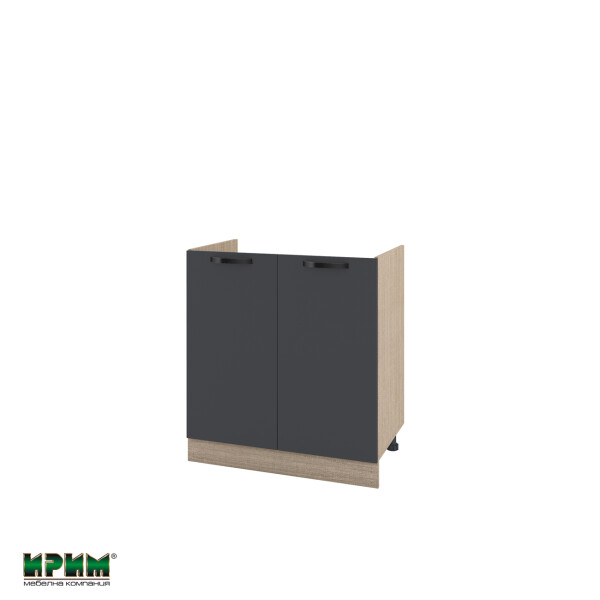 Долен модул за бордова мивка с две врати МФ-Карбон мат-11-30