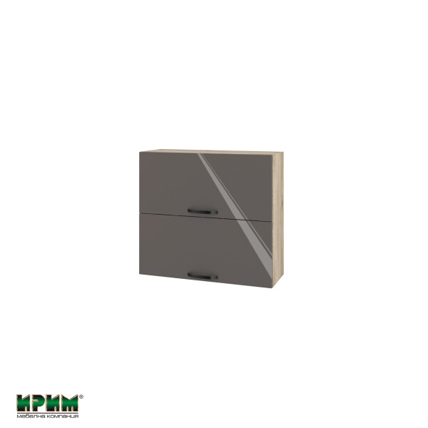 Горен модул с две хоризонтални врати АРФ-Антрацит гланц-05-12