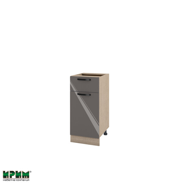 Долен модул с чекмедже,врата и рафт МФ-Антрацит гланц-05-24