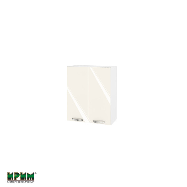 Горен модул с две врати и рафт БФ-Крийм гланц-11-3