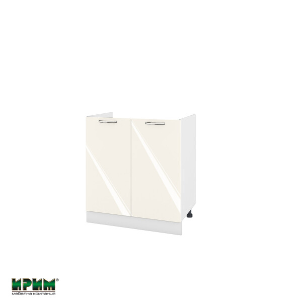 Долен модул за бордова мивка с две врати БФ-Крийм гланц-11-30