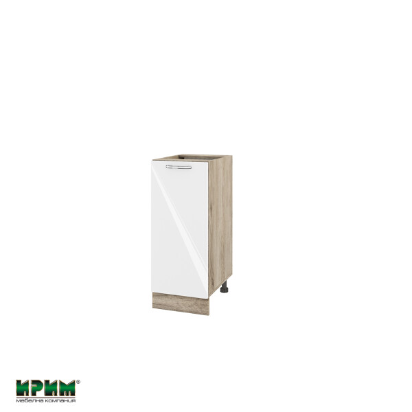 Долен модул с врата и рафт АРФ-Бяло гланц-05-40