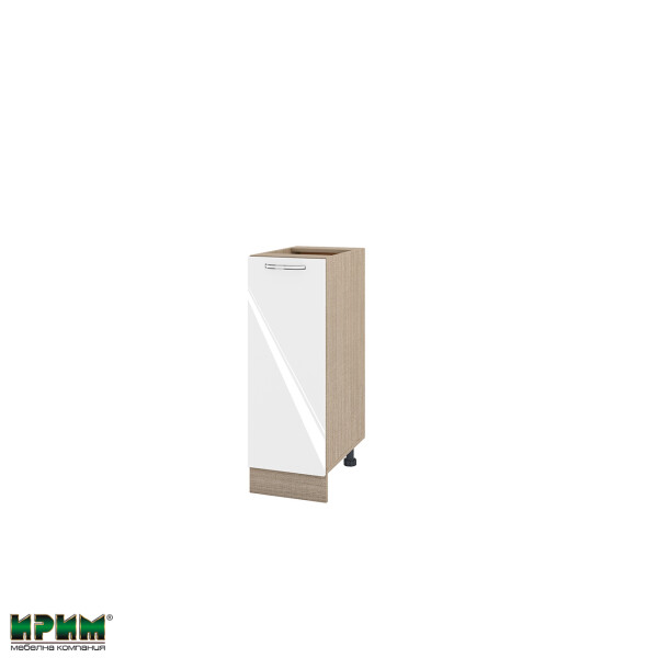 Долен модул с врата и рафт МФ-Бяло гланц-05-20