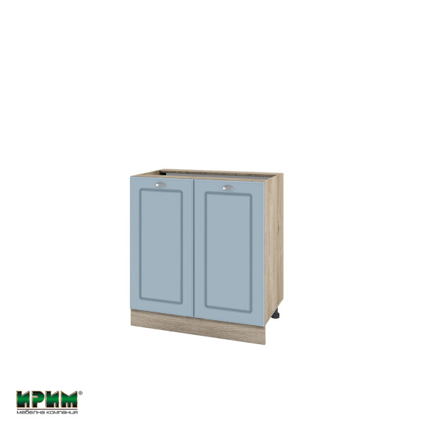 Долен модул за вграждане на мивка с две врати и рафт АРФ-Деним мат-06-23