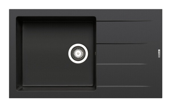 Мивка от гранит Athlos Plus (86x50) 1B 1D Карбон