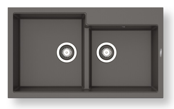 Мивка от гранит Ithaka (86×50) 1 3/4B Метално сиво