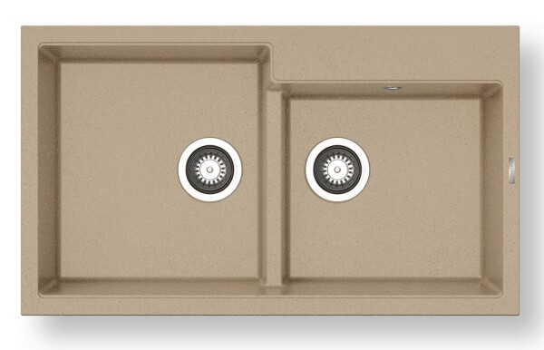 Мивка от гранит Ithaka (86×50) 1 3/4B Тъмно бежово