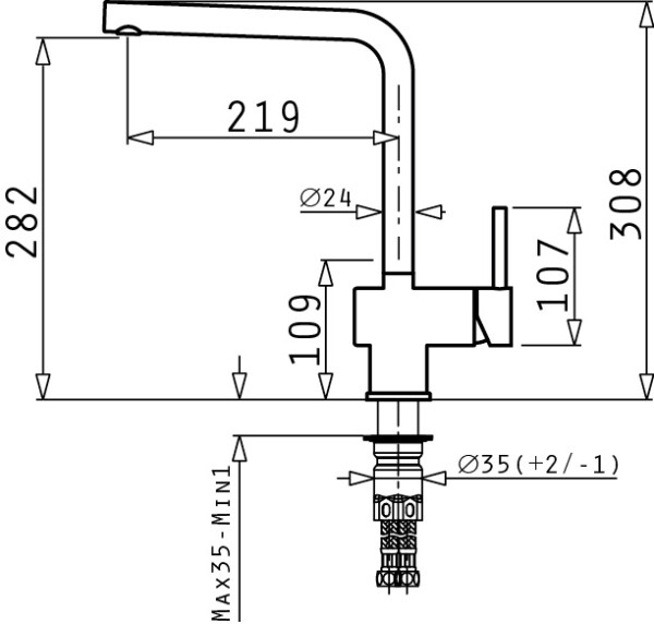Смесител Mandolin Хром