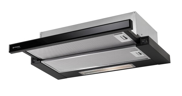 Абсорбатор за вграждане плъзгащ BLACK GLASS ecoline