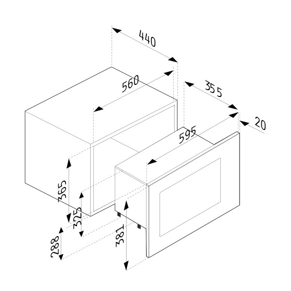 Микровълнова за вграждане 30WHT 30UG бяла